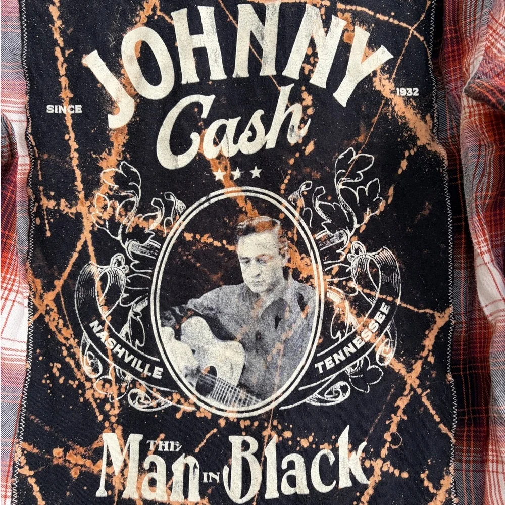 JOHNNY CASH Concert Flannel - Picture 2 of 6